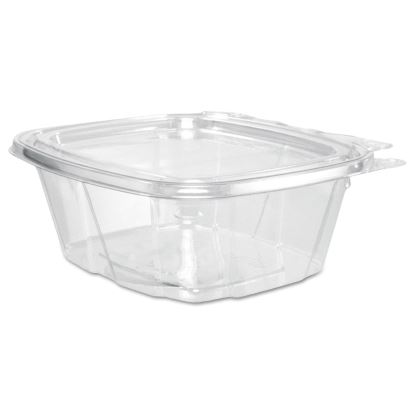 ClearPac SafeSeal Tamper-Resistant, Tamper-Evident Containers, Flat Lid, 16 oz, 4.9 x 2.5 x 5.5, Clear, 100/Bag, 2 Bags/CT1