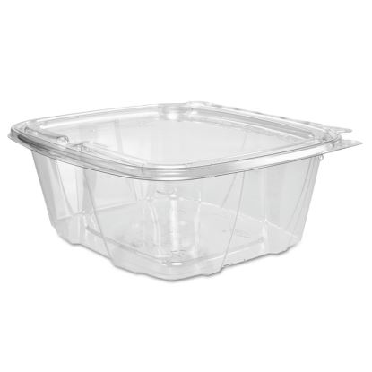 ClearPac SafeSeal Tamper-Resistant, Tamper-Evident Containers, Flat Lid, 32 oz, 6.4 x 2.6 x 7.1, Clear, 100/Bag, 2 Bags/CT1
