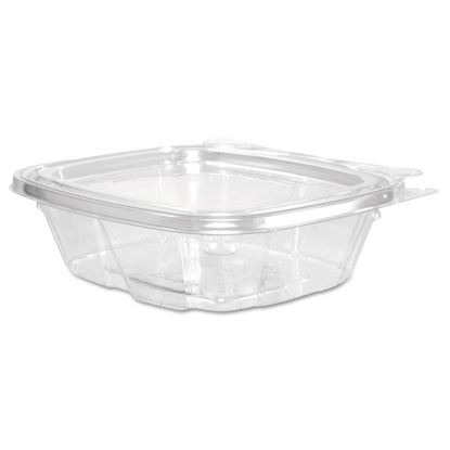 ClearPac SafeSeal Tamper-Resistant, Tamper-Evident Containers, Flat Lid, 8 oz, 4.9 x 1.4 x 5.5, Clear, 100/Bag, 2 Bags/Carton1