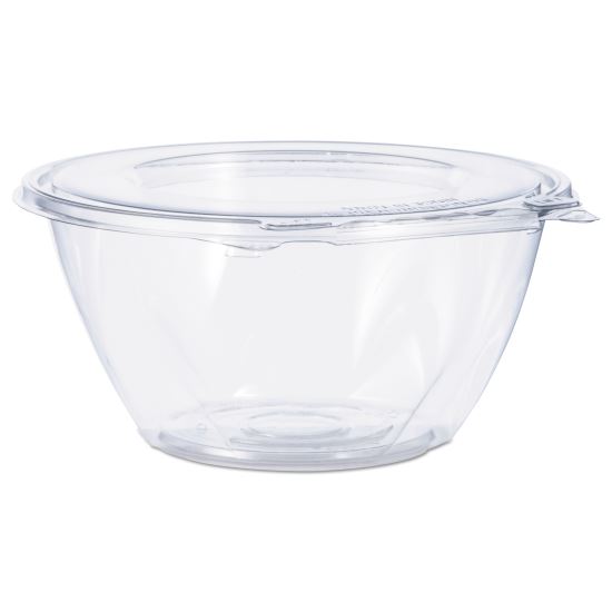 Tamper-Resistant, Tamper-Evident Bowls with Flat Lid, 32 oz, 7" Diameter x 3.2"h, Clear, 150/Carton1