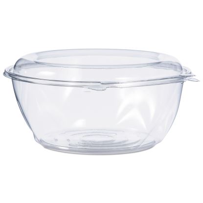 Tamper-Resistant, Tamper-Evident Bowls with Dome Lid, 64 oz, 8.9" Diameter x 4"h, Clear, 100/Carton1