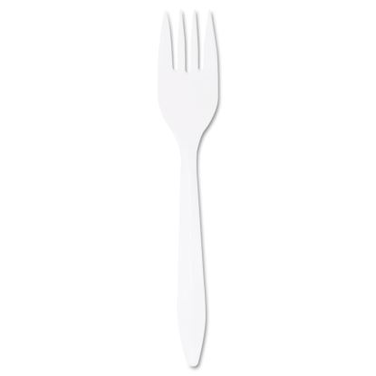 Style Setter Mediumweight Plastic Forks, White, 1000/Carton1