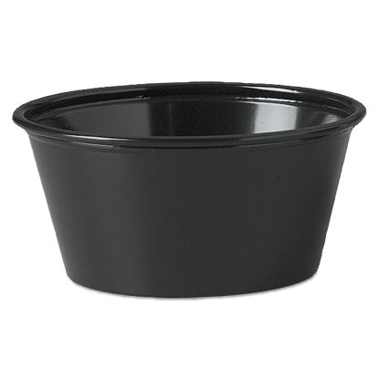 Polystyrene Soufflé Cups, 3.25 oz, Black, 250/Bag, 10 Bags/Carton1