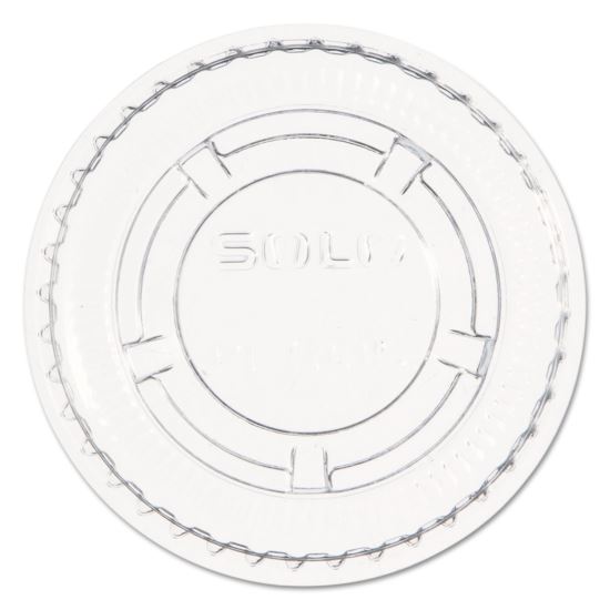 Portion/Souffle Cup Lids, Fits 0.5 oz to 1 oz Cups, PET, Clear, 125 Pack, 20 Packs/Carton1