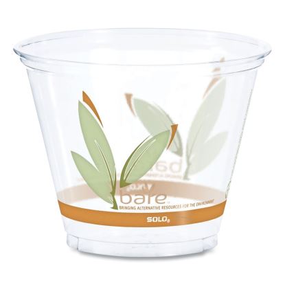 Bare Eco-Forward RPET Cold Cups, 9 oz, Leaf Design, Clear/Green/Orange, 1,000/Carton1