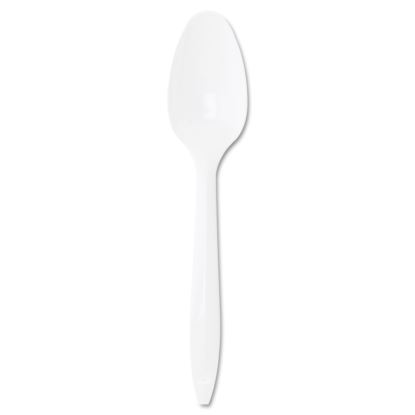 Style Setter Mediumweight Plastic Teaspoons, White, 1000/Carton1