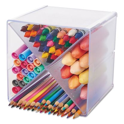 Stackable Cube Organizer, X Divider, 6 x 7 1/8 x 6, Clear1
