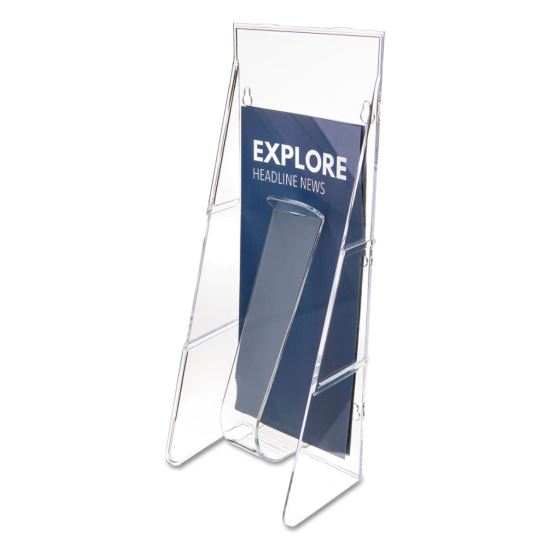 Stand-Tall Wall-Mount Literature Rack, Leaflet, 4.56w x 3.25d x 11.88h, Clear1