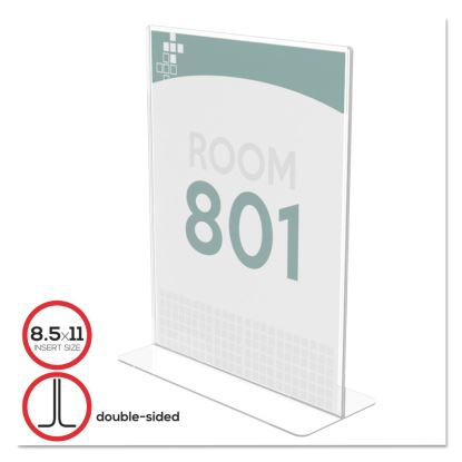 Superior Image Double Sided Sign Holder, 8.5 x 11 Insert, Clear1
