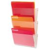 Unbreakable DocuPocket Wall File, 3 Sections, Letter Size, 14.5" x 3" x 6.5", Clear, 3/Pack1