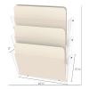 Unbreakable DocuPocket Wall File, 3 Sections, Letter Size, 14.5" x 3" x 6.5", Clear, 3/Pack2