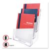 3-Compartment DocuHolder, Magazine Size, 9.5w x 6.25d x 12.63, Clear2