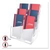 6-Compartment DocuHolder, Leaflet Size, 9.63w x 6.25d x 12.63h, Clear2