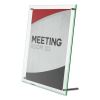 Superior Image Beveled Edge Sign Holder, Letter Insert, Clear/Green-Tinted Edges2