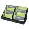 8-Tier Recycled Business Card Holder, Holds 400 Cards, 7.88 x 3.88 x 3.38, Plastic, Black1