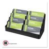 8-Tier Recycled Business Card Holder, Holds 400 Cards, 7.88 x 3.88 x 3.38, Plastic, Black2