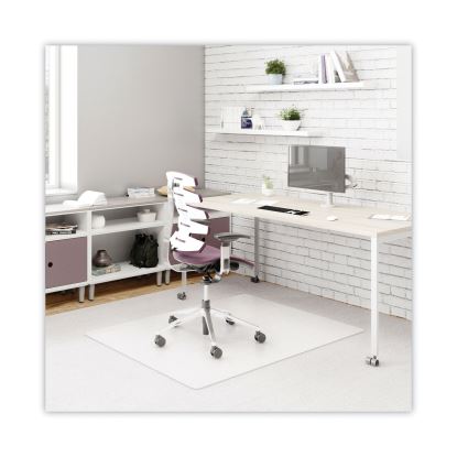 DuraMat Moderate Use Chair Mat, Low Pile Carpet, Flat, 45 x 53, Rectangle, Clear1