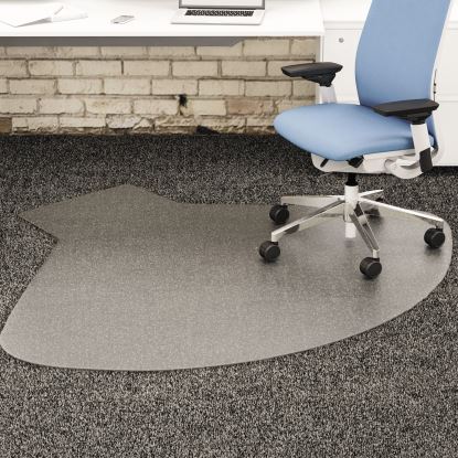 SuperMat Frequent Use Chair Mat, Medium Pile Carpet, 60 x 66, Workstation, Clear1