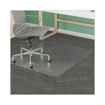 SuperMat Frequent Use Chair Mat, Med Pile Carpet, Flat, 45 x 53, Rectangular, Clear1