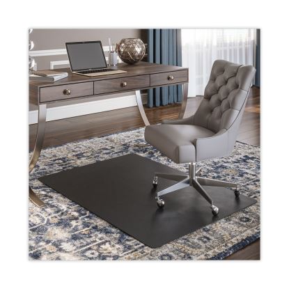 SuperMat Frequent Use Chair Mat for Medium Pile Carpet, 45 x 53, Rectangular, Black1