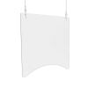 Hanging Barrier, 23.75" x 23.75", Acrylic, Clear, 2/Carton1