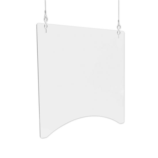 Hanging Barrier, 23.75" x 23.75", Acrylic, Clear, 2/Carton1