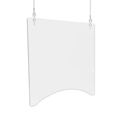 Hanging Barrier, 23.75" x 35.75", Polycarbonate, Clear, 2/Carton1