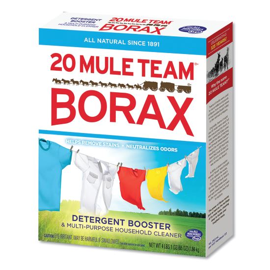 20 Mule Team Borax Laundry Booster, Powder, 4 lb Box, 6 Boxes/Carton1