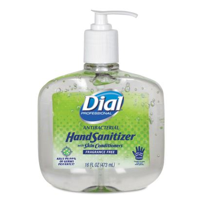 Antibacterial with Moisturizers Gel Hand Sanitizer, 16 oz Pump Bottle, Fragrance-Free, 8/Carton1