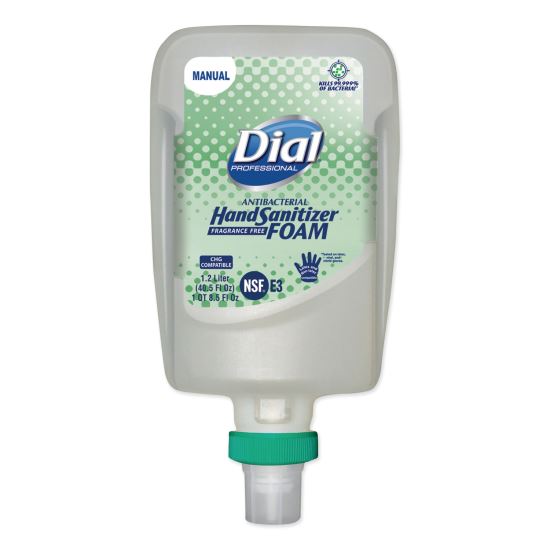 Antibacterial Foaming Hand Sanitizer Refill for FIT Manual Dispenser, 1.2 L Bottle, Fragrance-Free, 3/Carton1