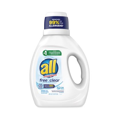 Ultra Free Clear Liquid Detergent, Unscented, 36 oz Bottle, 6/Carton1