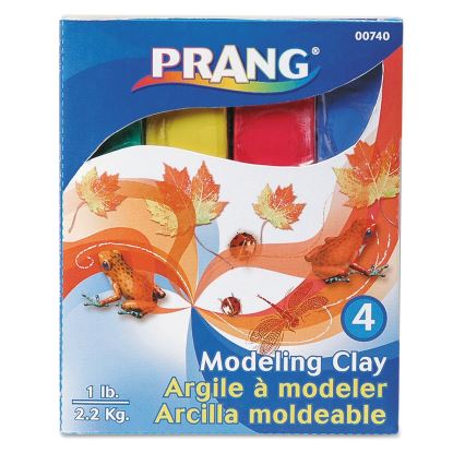 Modeling Clay Assortment, 0.25 lb Each, Blue, Green, Red, Yellow, 1 lb1