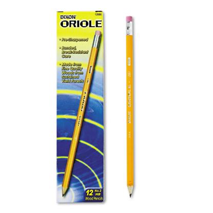 Oriole Pre-Sharpened Pencil, HB (#2), Black Lead, Yellow Barrel, Dozen1