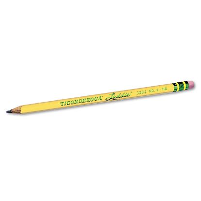 Ticonderoga Laddie Woodcase Pencil with Microban Protection, HB (#2), Black Lead, Yellow Barrel, Dozen1