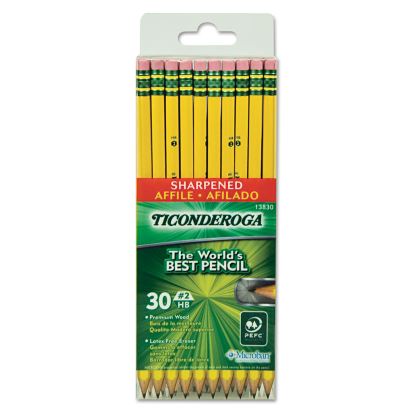 Pre-Sharpened Pencil, HB (#2), Black Lead, Yellow Barrel, 30/Pack1