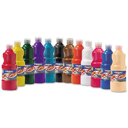 Ready-to-Use Tempera Paint, 12 Assorted Colors, 16 oz Bottle, 12/Pack1