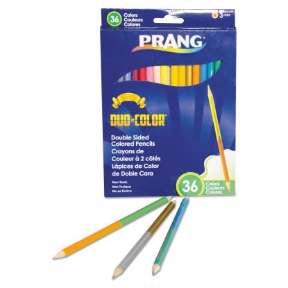 Duo-Color Colored Pencil Sets, 3 mm, 2B (#1), Assorted Lead/Barrel Colors, 18/Pack1
