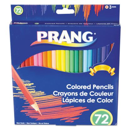 Colored Pencil Sets, 3 mm, 2B (#1), Assorted Lead/Barrel Colors, 72/Pack1