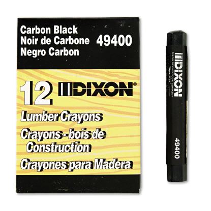 Lumber Crayons, 4.5 x 0.5, Carbon Black, Dozen1