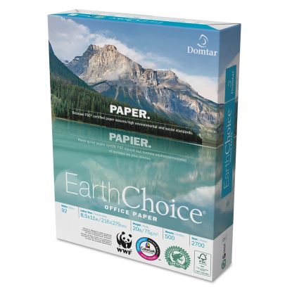 EarthChoice Office Paper, 92 Bright, 20 lb, 8.5 x 11, White, 500 Sheets/Ream, 10 Reams/Carton1