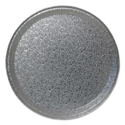 Aluminum Cater Trays, Flat Tray, 12" Diameter x 0.56"h, Silver, 50/Carton1