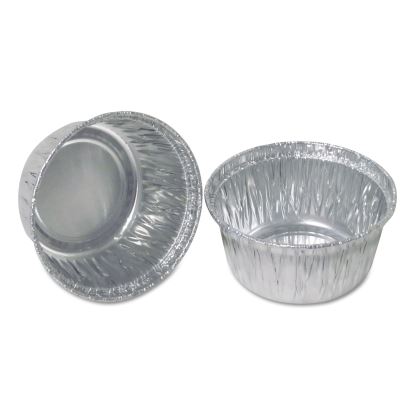 Aluminum Round Containers, 4 oz, 3" Diameter x 1.56"h, Silver, 1,000/Carton1