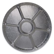 Aluminum Cater Trays, 7 Compartment Lazy Susan, 18" Diameter x 0.94"h, Silver, 50/Carton1