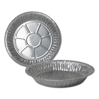 Aluminum Pie Pans, Deep, 32.7 oz, 9" Diameter x 1.31", Silver, 500/Carton1