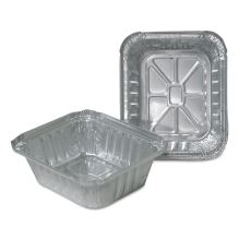 Aluminum Closeable Containers, 1 lb Oblong, 5.75 x 4.88 x 1.81, Silver, 1,000/Carton1