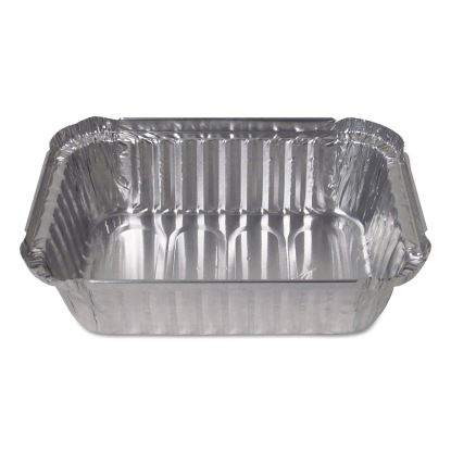 Aluminum Closeable Containers, 1.5 lb Deep Oblong, 7.06 x 5.13 x 1.93, Silver, 500/Carton1