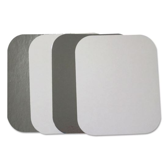 Flat Board Lids, For 1 lb Oblong Pans, Silver, 1,000 /Carton1
