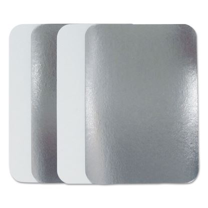 Flat Board Lids, For 1.5 lb Oblong Pans, Silver, 500 /Carton1