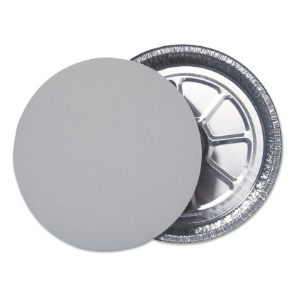 Flat Board Lids for 9" Round Containers, Silver, 500 /Carton1