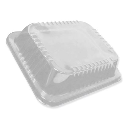 Dome Lids for 12.63 x 10.5 Oblong Containers, 1.5" Half Size Steam Table Pan Lid, Low Dome, Clear, 100/Carton1